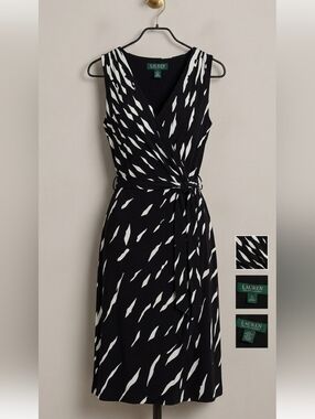 Ralph Lauren Elegant Black and White Women's Date Night Dress